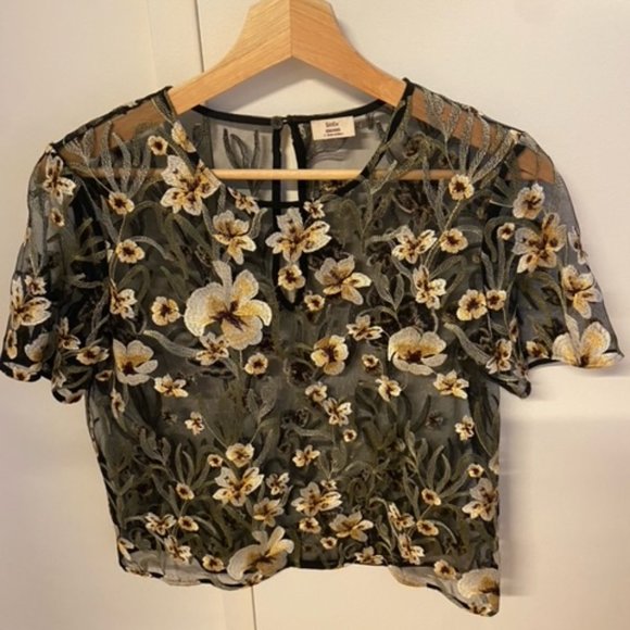 Aritzia Sheer Floral Top - Picture 3 of 3